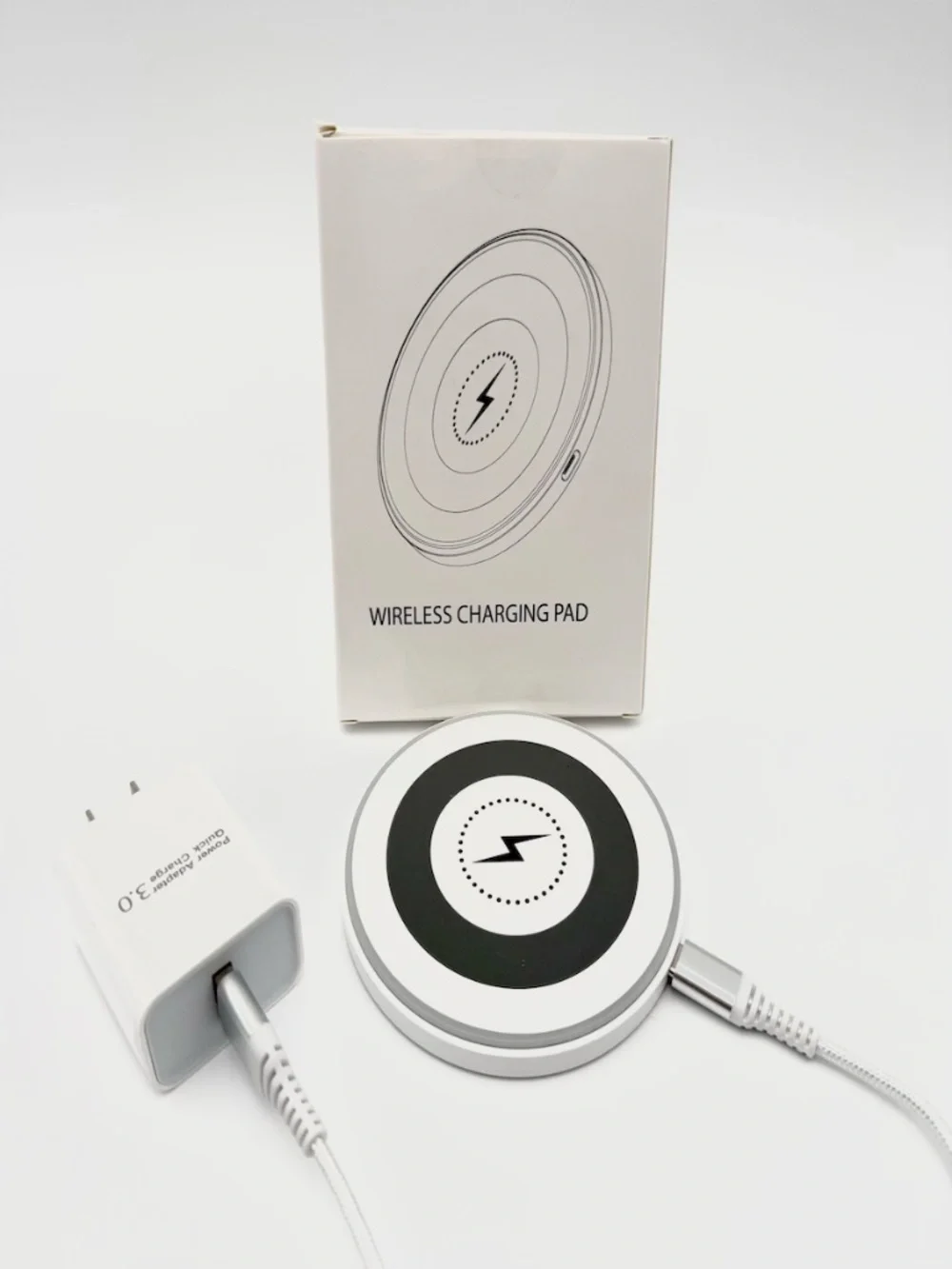 FDGAO 15W Magnetic Wireless Charging Pad QC 3.0 Adapter Apple Samsung